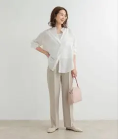 新品☆ 「UR TECH DRYLUXE」リネンライクジャケット ライトベージュ