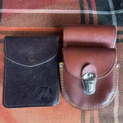 ダークブラウン レザー コインケース