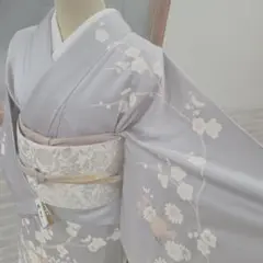 トールサイズ　付下げ　袋帯　2点セット　作家物 着物セット 作家物 付下げ・京袋帯 2点セット 吹き寄せ模様