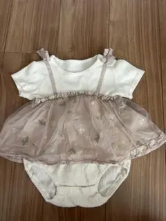 ベビー用花柄ロンパース