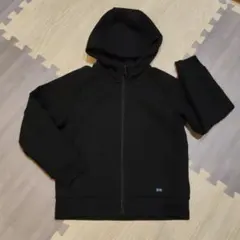 ★130センチ★美品 UNIQLO ドライスウェットフルジップパーカー ブラック