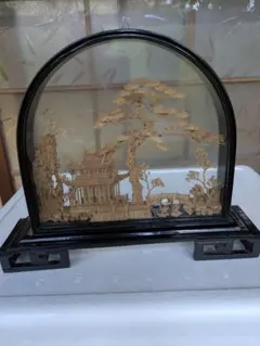 高級伝統工芸品】本べっ甲 額装 オランダ船 帆船 立体額 壁掛け 縁起物