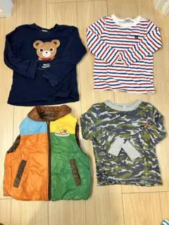 MIKI HOUSE Double.Bクマ刺繍 トレーナー