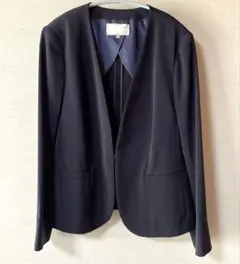 自由区 ノーカラージャケット 大きいサイズ