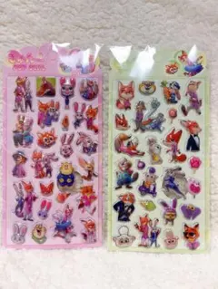 【数量限定】ズートピア　プクプクシール　2枚セット