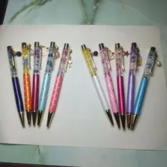 ハーバリウムボールペン【チャーム付き】10本セット