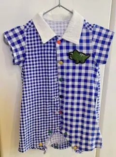 BREEZE ギンガムチェックロンパース 60cm