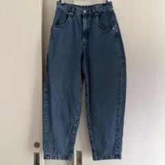 【無印良品】　デニムバレルパンツ　ライトブルーのサムネイル