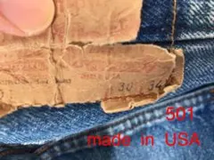 リーバイス501    w30Ｌ34   made in usa
