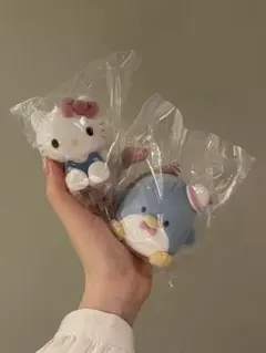 2セット　サンリオキャラクターズ ぬいっぽコット ハローキティ　タキシードサム