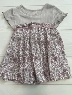 【美品】petit main 花柄チュニック110