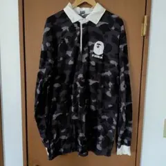 A BATHING APE ボーダー ラガーシャツ エルボーパッチ 木村拓哉 - メルカリ