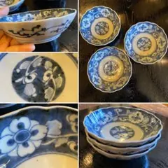 ■送料無料■伊万里焼　３枚セット　骨董　なます皿　生酢皿　染付け　和食器