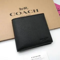 新品　COACH　折り財布　メンズ　人気の小銭入れ付き