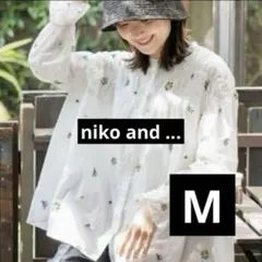 niko and ... ニコアンド フラワー 刺繍 ブラウス レディース 秋