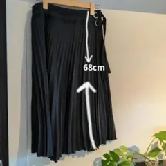 黒 プリーツ巻スカート ウール100%　Lサイズ　日本製