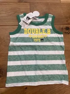 新品 タグつき DOUBLE.B タンクトップ 90サイズ グリーン 緑