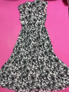 ANAYI ジャガードペイズリープリントワンピース Aライン 花柄 34