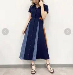 ✨新品タグ付き✨REDYAZEL（レディアゼル）　配色ワンピース　半袖　フレア