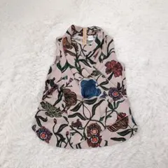 良品✨エトロ 花柄 ノースリーブ シャツ Lサイズ相当 表記42 色鮮やか 
