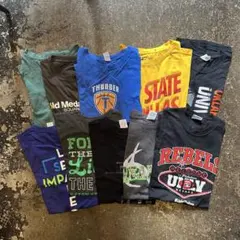 US古着Tシャツ 10枚まとめ売り カレッジ 無印 バックプリント リアルツリー