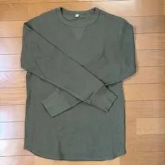 オリーブ色 Mサイズ 七分袖カットソーのサムネイル