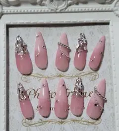 #ネイルチップ#ベイビーブーマー#ワンホン#韓国#春ネイル#ちゅるん【現品販売】