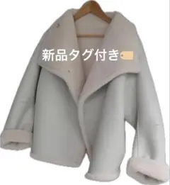 新品同様 ラグナムーン カシミヤ混ラムウールロングコート ブラック s 