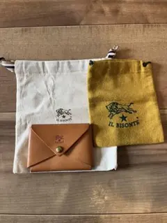 イルビゾンテ　IL BISONTE レザー カードケース ブラウン　名刺入れ