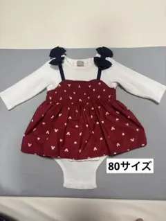 petit main リボン付きロンパース　ディズニー