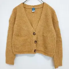 オールドネイビー カーディガン Vネック 120 黄 素材 ポリエステル混