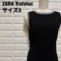 ZARA Trafaluc黒 リブニット ロングワンピース S 春夏【2148】