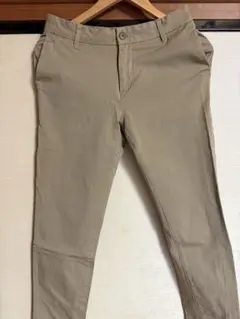 ベージュ チノパン ゴム入り