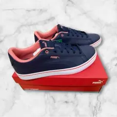 PUMA SoftFoam ネイビー/ピンク スニーカー