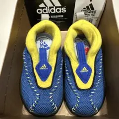 【未使用】adidas キッズ スリッポンシューズ 青/黄　13cm 箱なし