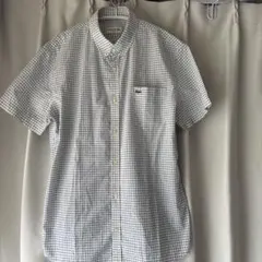 LACOSTE スリムフィット 半袖シャツ チェック柄