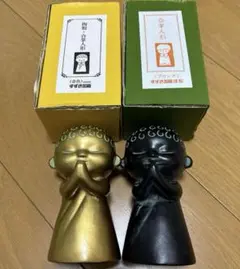 すずき出版　合掌人形　金色&ブロンズ