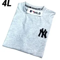 MLB ニューヨーク・ヤンキース　Tシャツ サガラ刺繍　半袖　4L オートミール