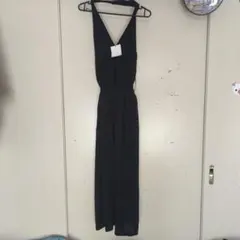 新品　未使用　Lサイズブラックキャミワンピース ロング