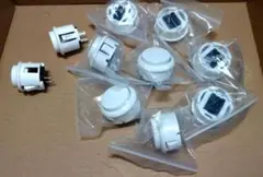 ホワイト押しボタン プッシュ押しボタン アケコン ゲーム三和電子互換品のサムネイル