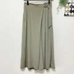 【ロイヤルパーティーミューズ】 ワイドパンツ M ラップ風 ストレッチ キレカジ
