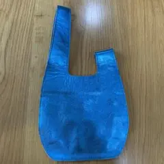 h*i様 巾着袋　革　ブルー