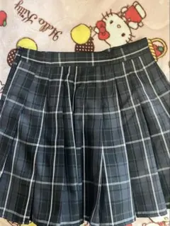 チェック柄プリーツスカート 制服風