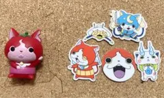 指人形　&  シール　妖怪ウォッチ　イチゴニャン