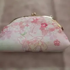 桜模様 ミニーポーチ