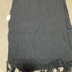 テチチ　黒 フリンジ付きストールのサムネイル