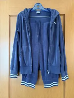 PUMA パイル地 セットアップ レディースネイビー