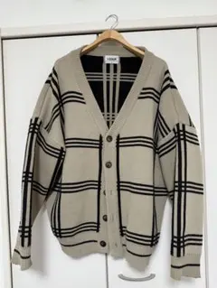 LOGUE チェック柄カーディガン F
