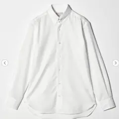 極美品★UNITED　ARROWS　タブカラーシャツ　イージーケアAG ホワイトのサムネイル