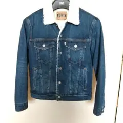 EDWIN　 裏ボア ダークブルーデニムジャケット　メンズ S サイズ